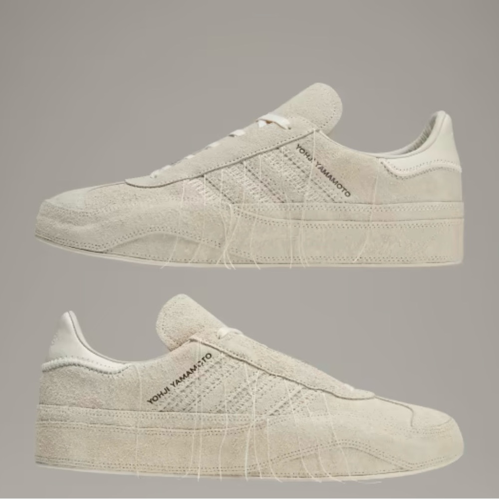 New in box adidas Gazelle Y3 yohji Yamamoto sneaker. Creamy suede. Distressed